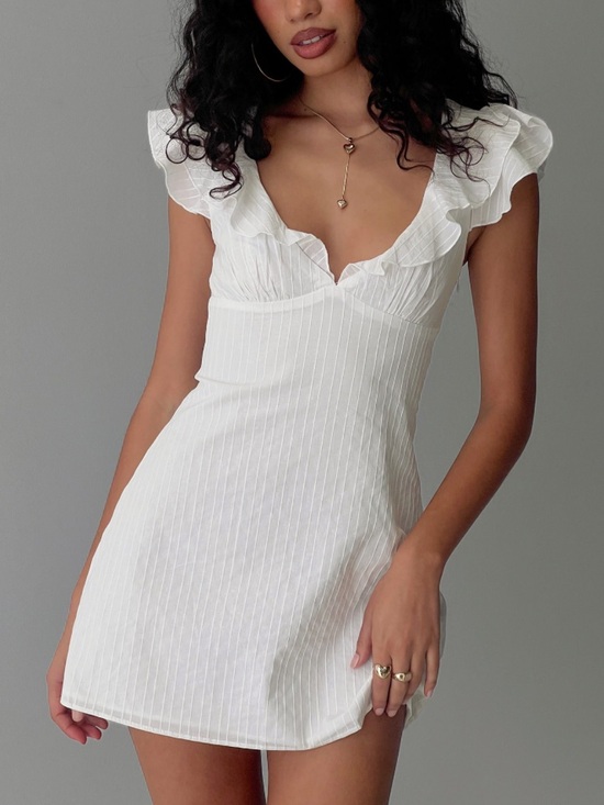 Princess Polly Dresses & Skirts - Princess Polly I Guess So Cotton Mini Dress White